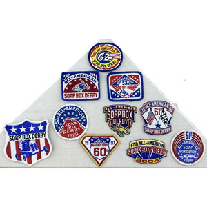 Vintage All-American Soap Box Derby Patches Lot 19 pcs 1988-2004